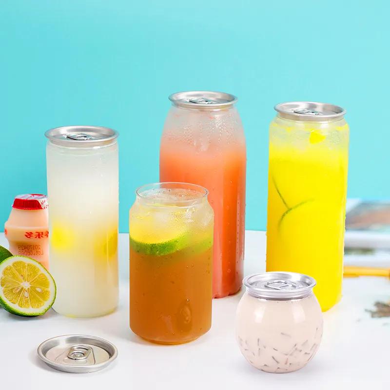 200/250/330/350/500ML Food Grade Low Cost Plastic Beverage Cans, Easy Open Plastic Soda Can