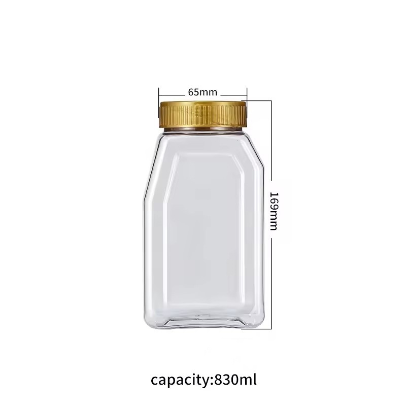 Plastic Spice Bottle Jars with Double Open Flip Top Lids