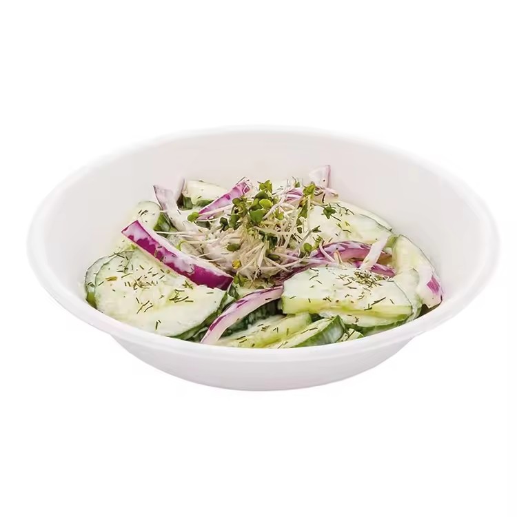 PFAS Free Disposable Sugarcane Bagasse Pulp Bowl With Lid