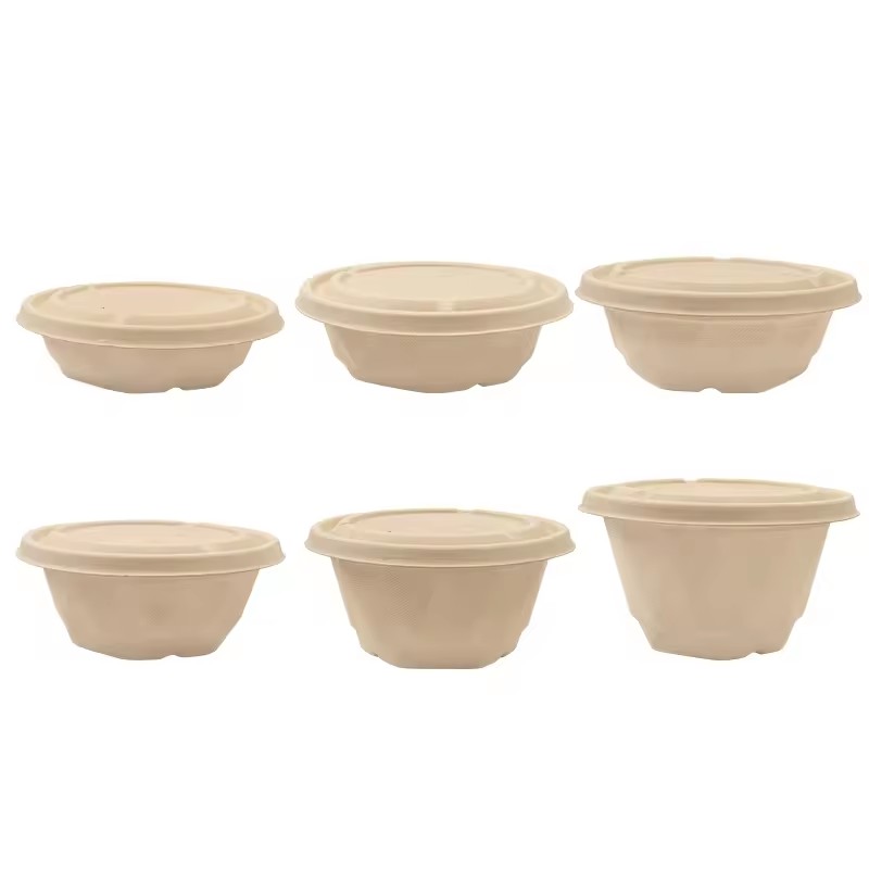 Surgarcan Bagass Disposal Biodegradable Soup Bowl With Lid