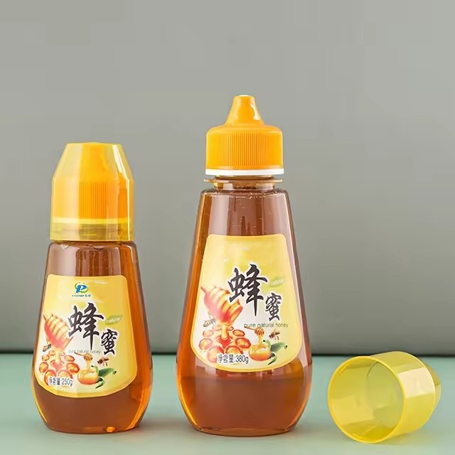 PET plastic honey jars syrup squeeze honey container bottle