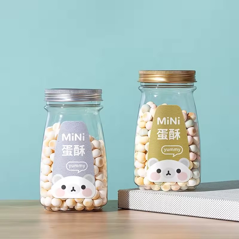 PET Dried Fruit Jar Tea Seal container Transparent Plastic candy Jar