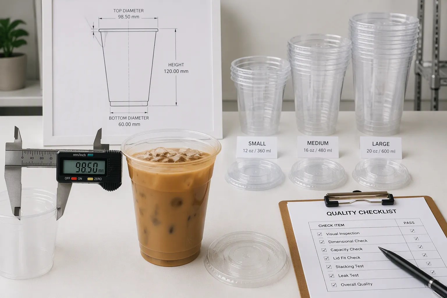 PET Cups for Iced Coffee