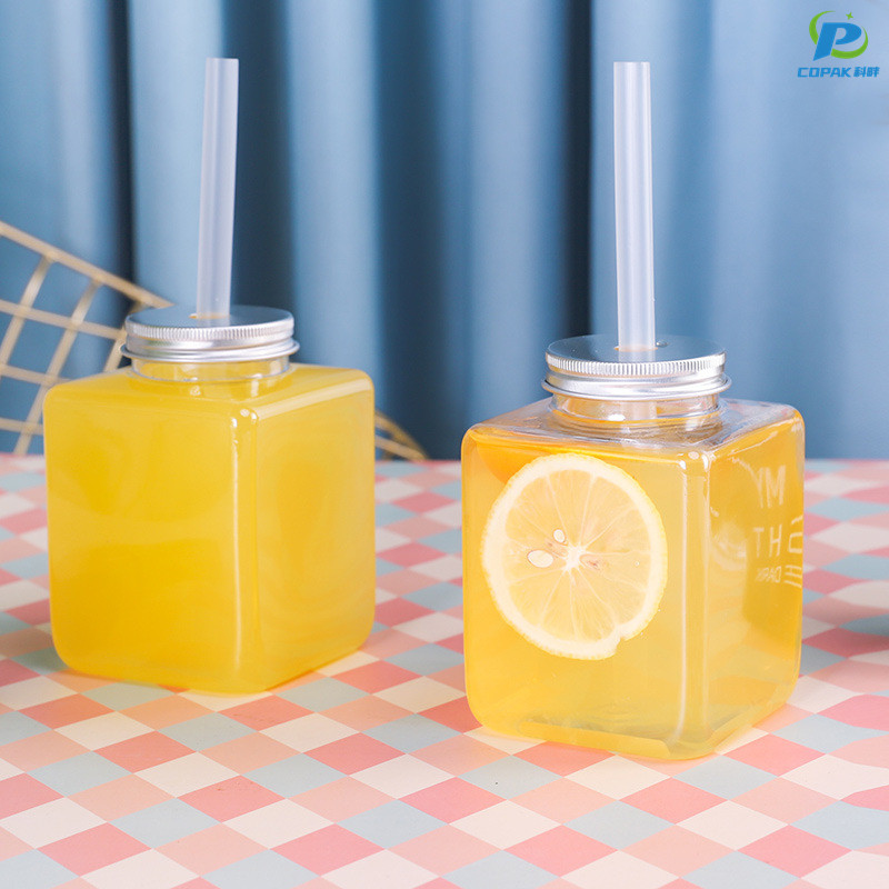 PET plastic bottles with caps