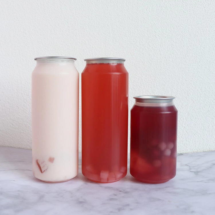 330ml and 500ml Hot fillable PP beverage soda cans with easy open lid