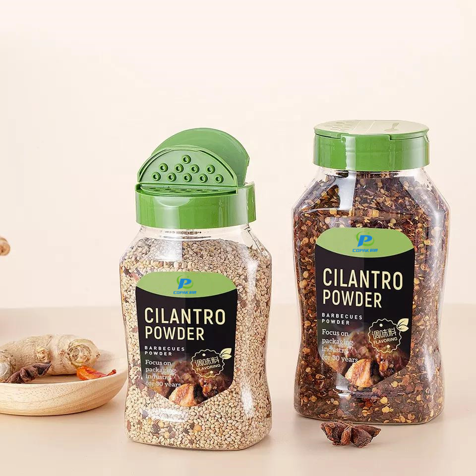 clear plastic spice bottle