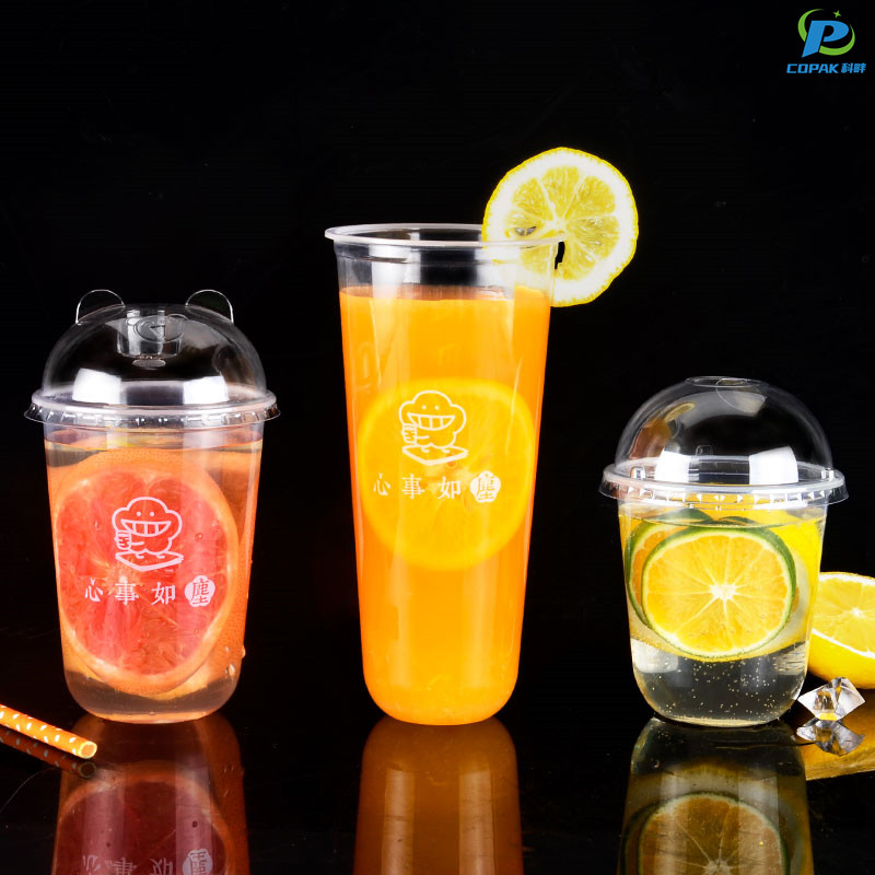 Disposable plastic cups with logo for corporate events